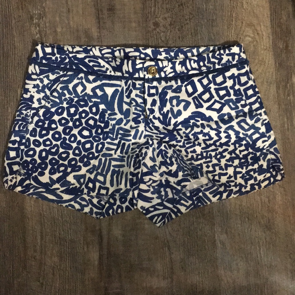 Lilly Pulitzer Blue Pattern Shorts